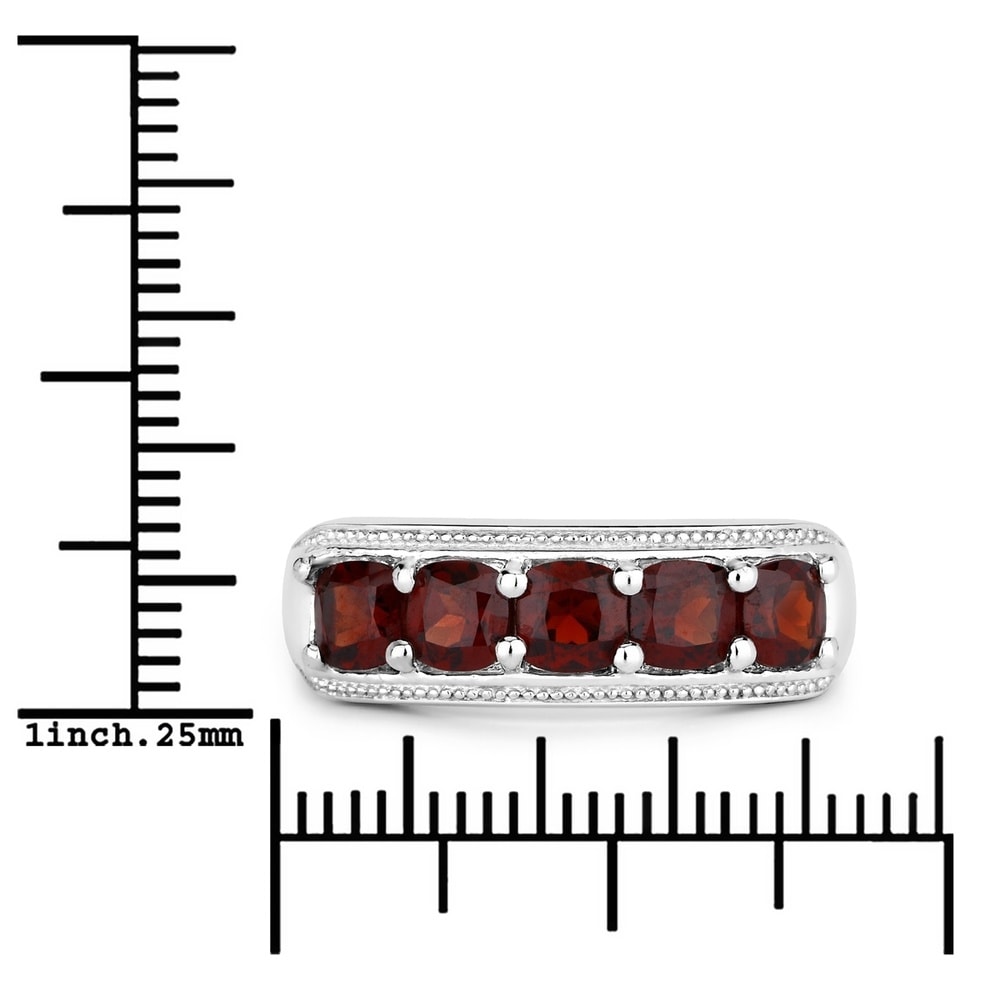 Rafaela Donata Bague Argent sterling Grenat en Argent Bague