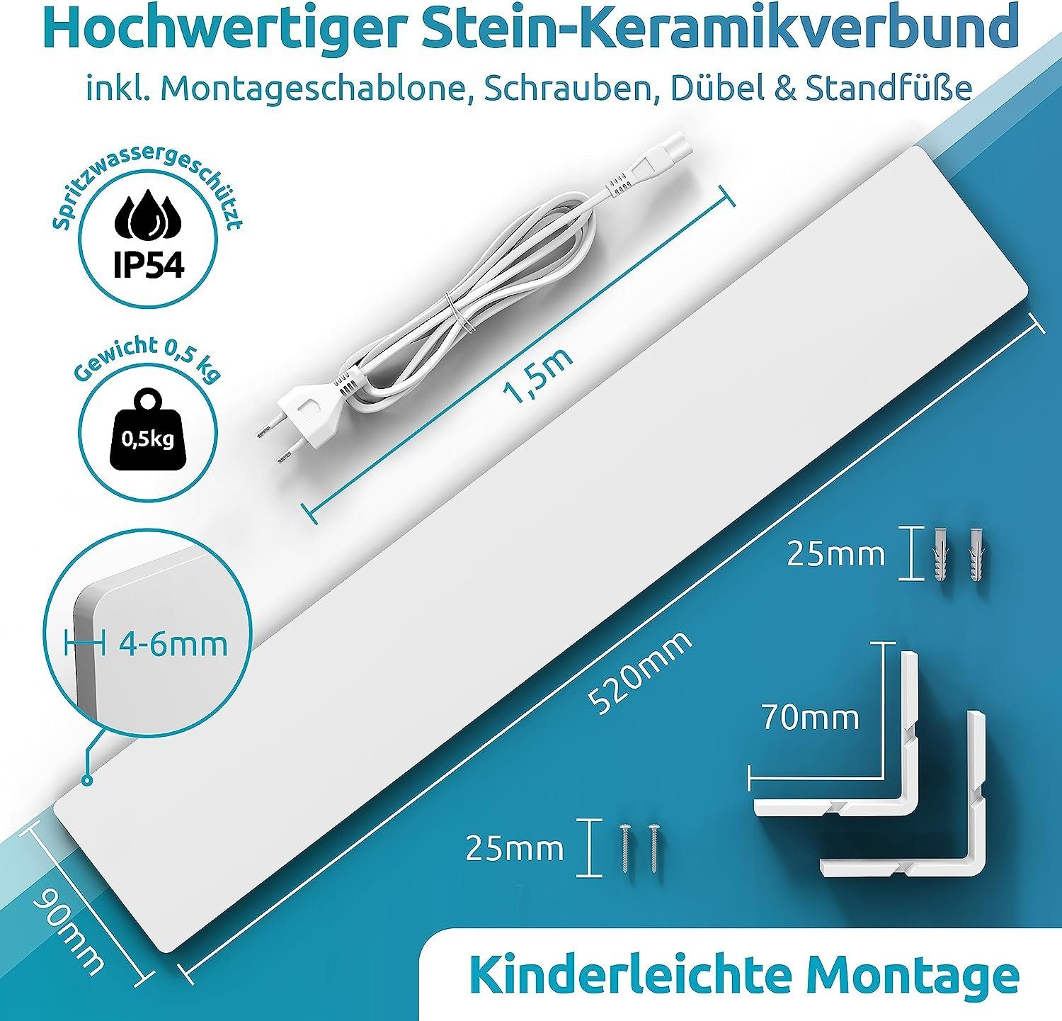 JUNG Luftentfeuchter SchimmelDry Schimmelentferner Gerät Elektrisch Wand Bad Anti Schimmel, Schimmel Entferner Frei, Entfeuchter für die Wohnung, Raumentfeuchter