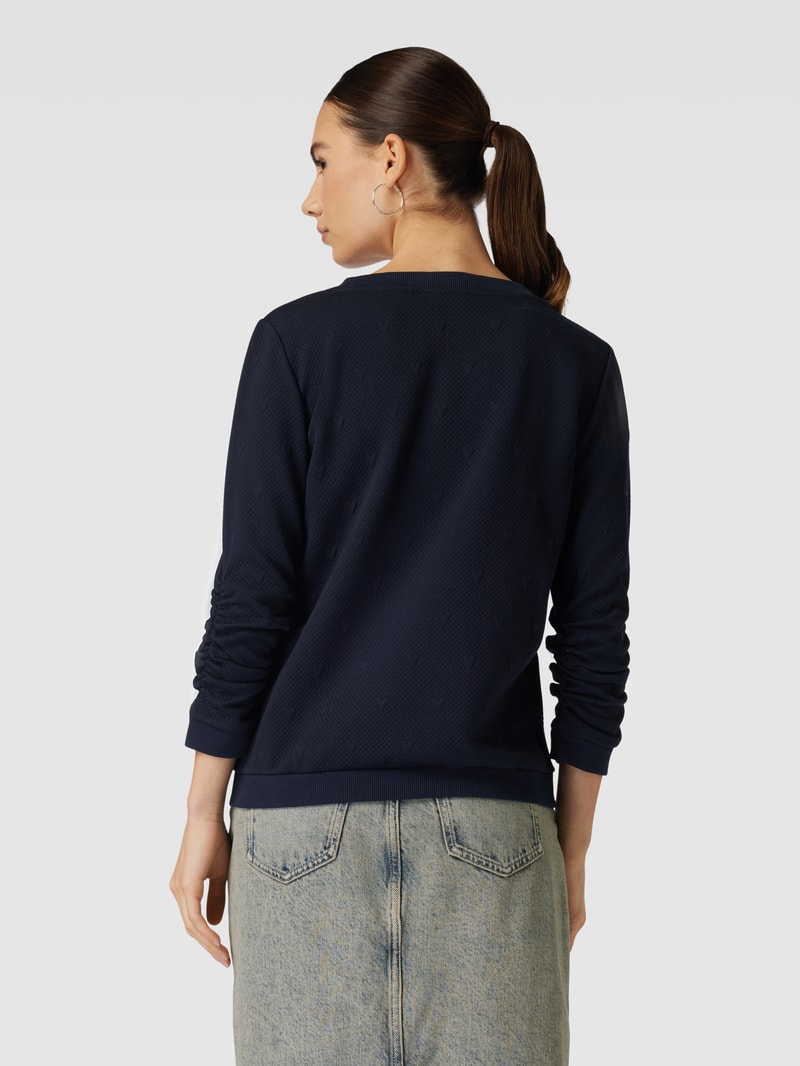 Sweatshirt mit 3/4-Arm in dunkelblau