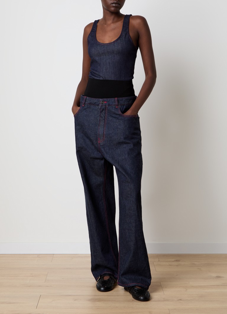 Alaïa high-waist loose-fit jeans with side pockets