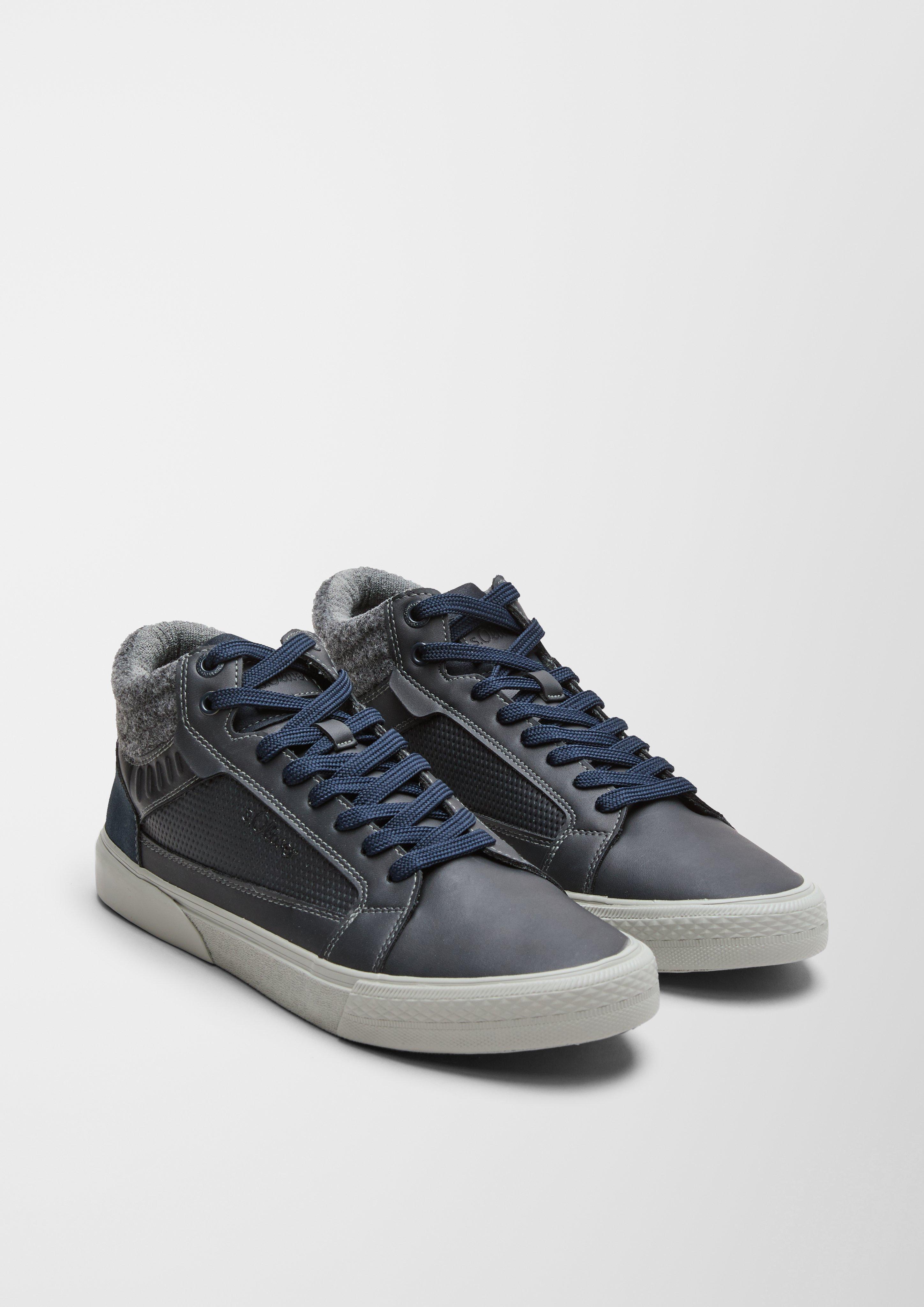 High Sneaker im Materialmix  6006436-805