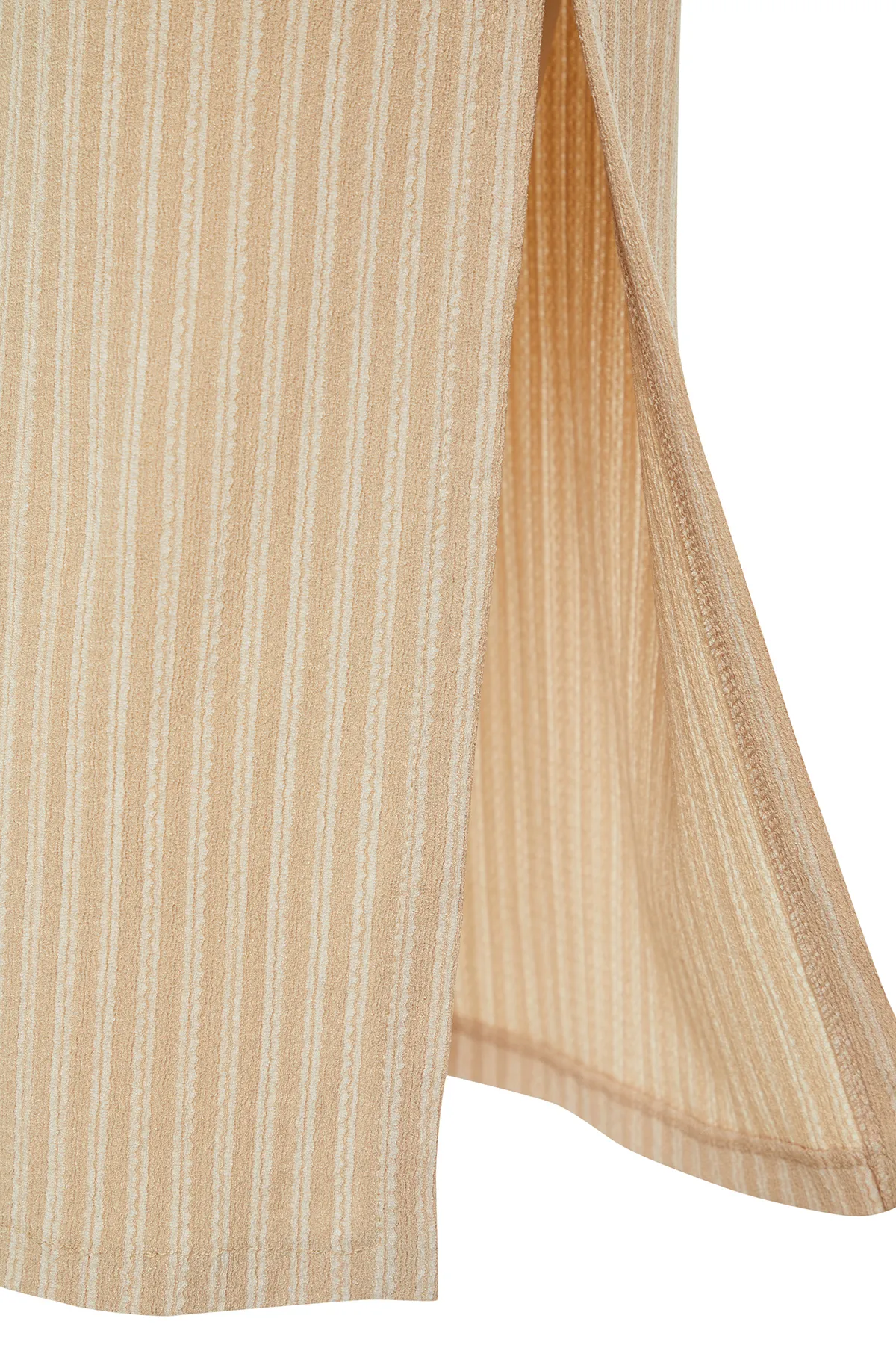 Trendyol Collection  Beiges Maxi-Strickaccessoires-Strandkleid im Strick-Look TBESS23EL00066