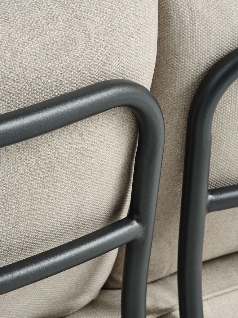 Module lounge HOU, canapé 2 places HOU en bois dur