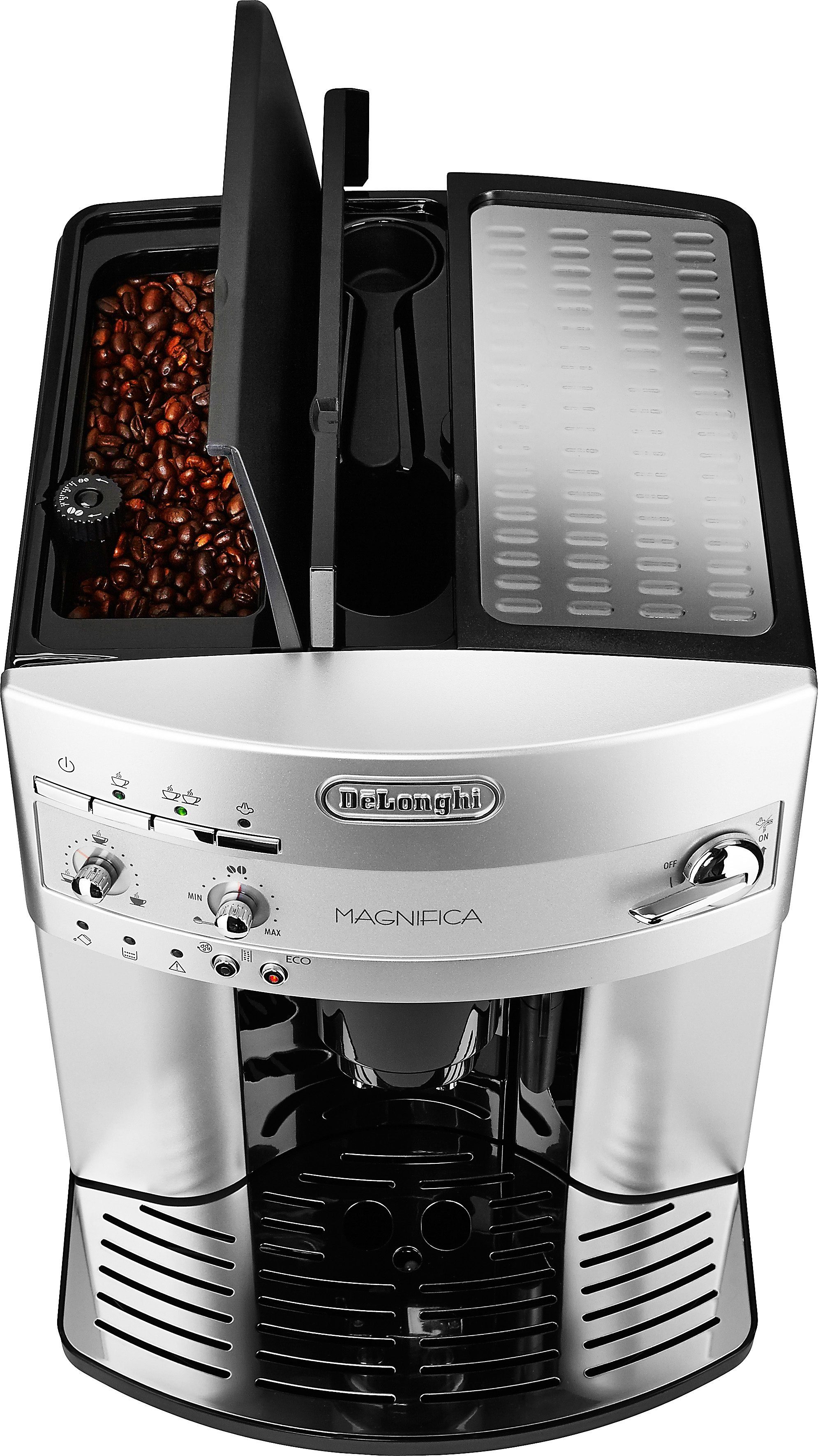 De'Longhi Kaffeevollautomat Magnifica ESAM 3200.S, Milchaufschäumdüse, Kegelmahlwerk 13 Stufen, Herausnehmbare Brühgruppe