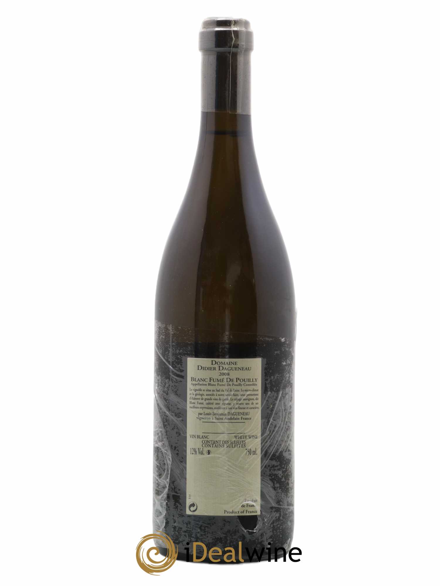Pouilly-Fumé Blanc Fumé de Pouilly Dagueneau (Domaine Didier - Louis-Benjamin)  2008 - Lot de 1 Bouteille