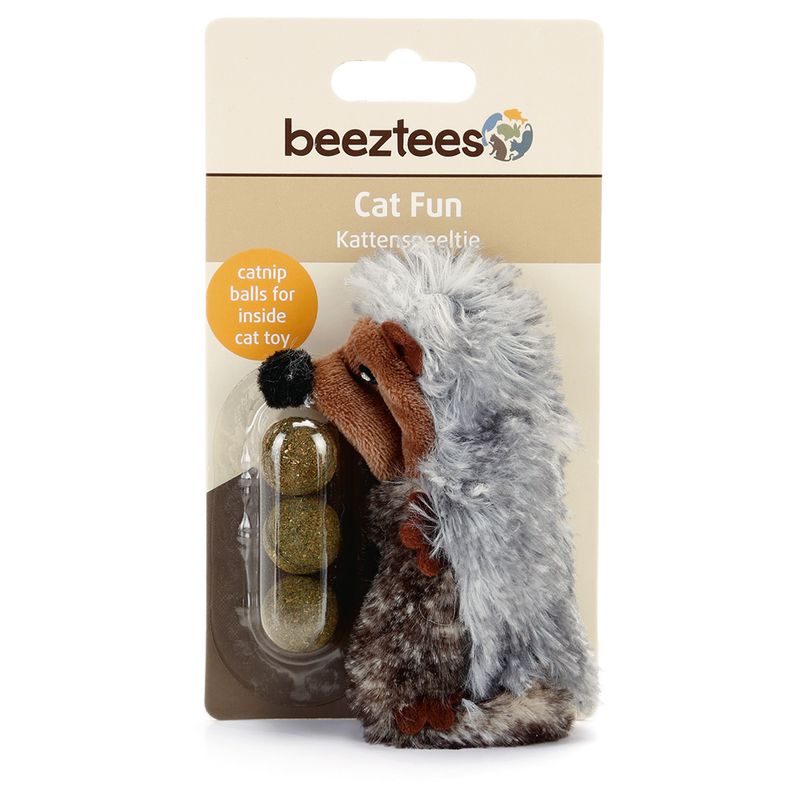beeztees Katzenspielzeug Igel mit Katzenminzeball