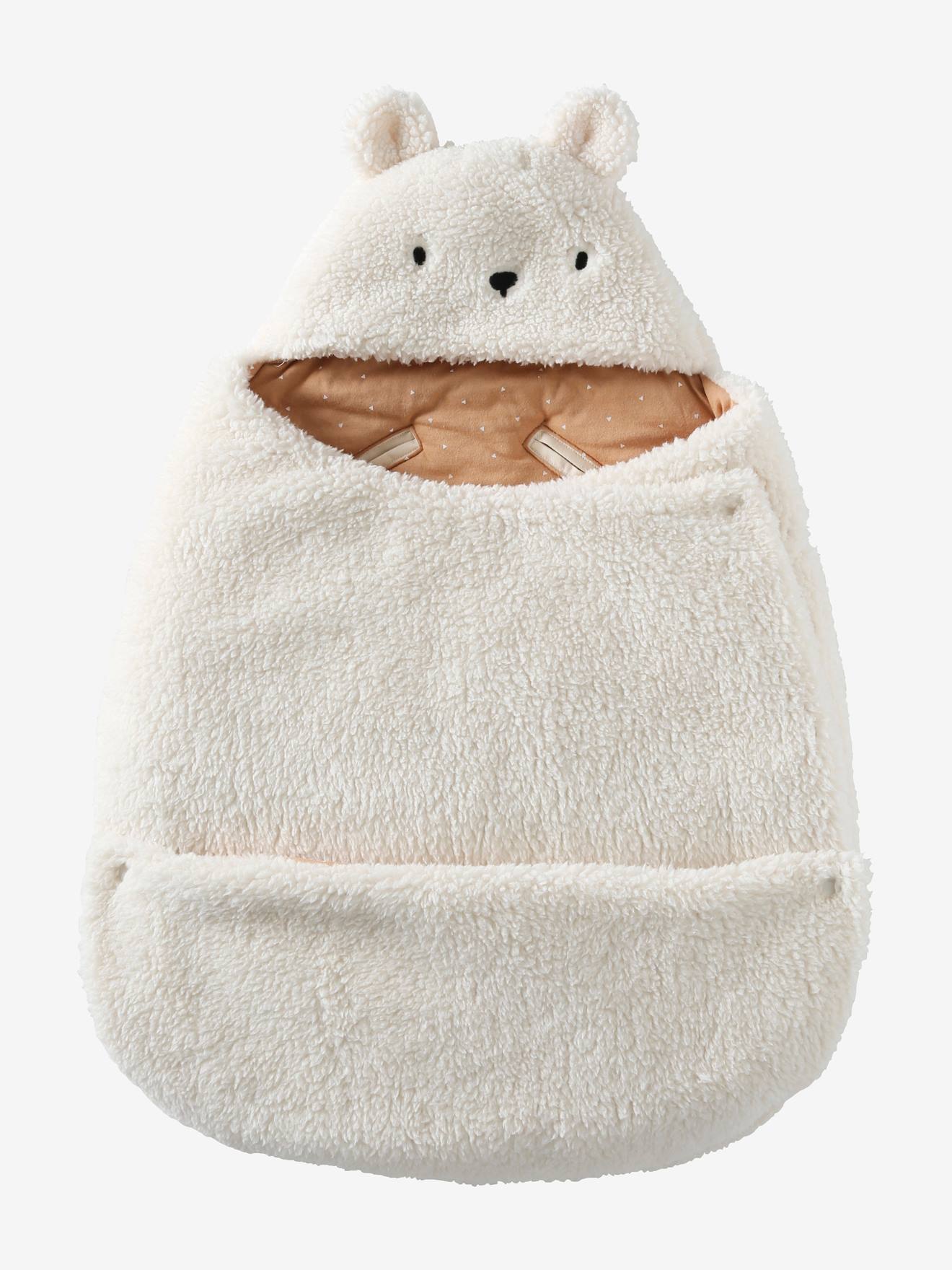 Nid d'ange transformable en peluche Ourson gris souris