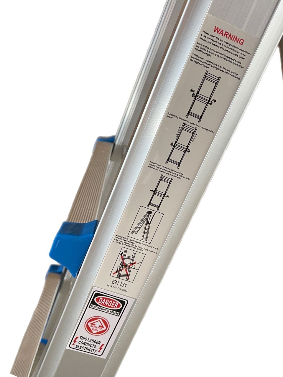 Vago-Tools Teleskopleiter Stehleiter Mehrzweckleiter Alu Leiter Klappleiter 4 x 4