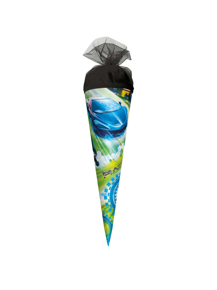 ROTH Geschenk-Schultüte klein Racing 50 cm in Hellblau günstig kaufen onesize