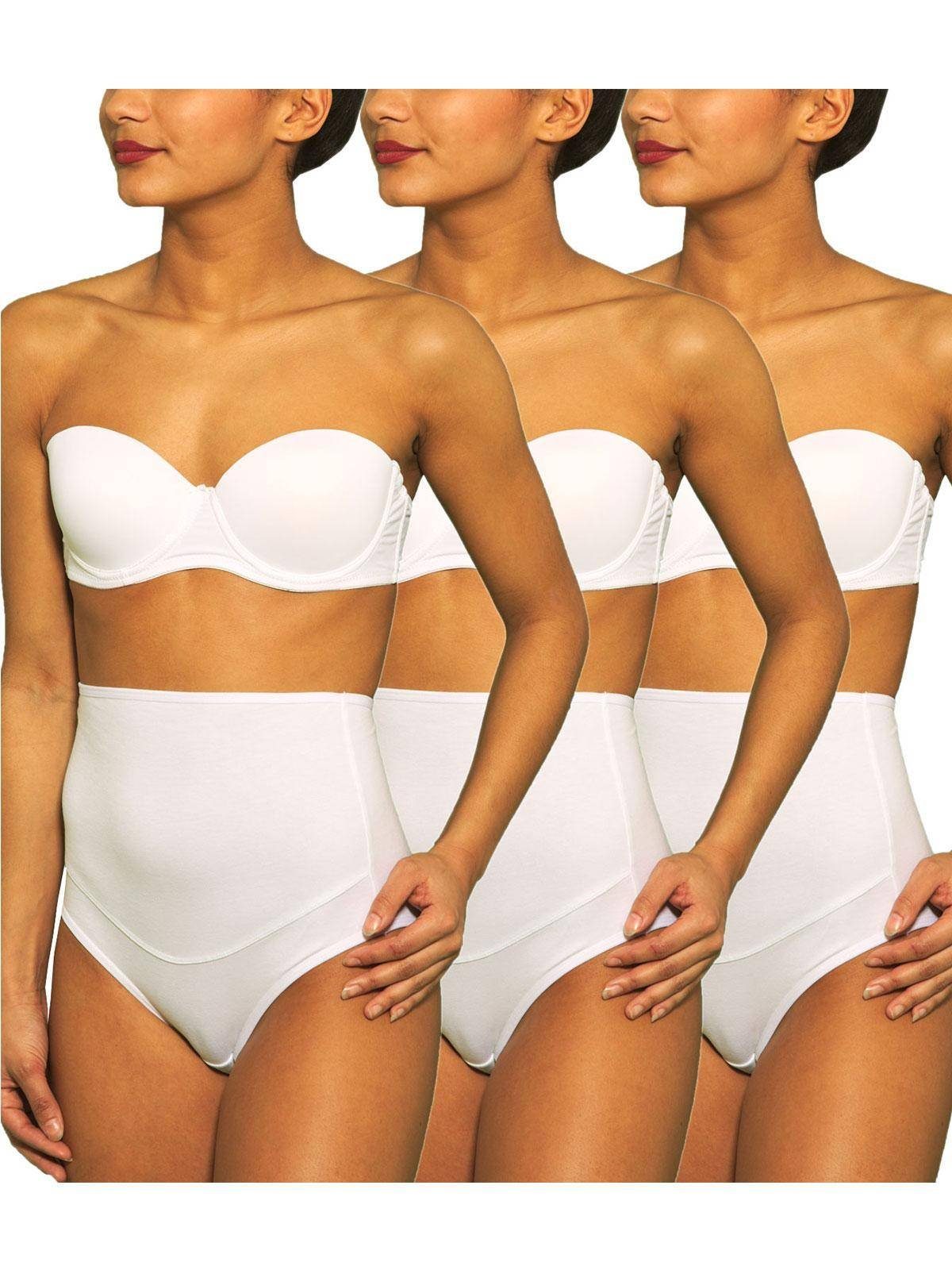 Doreanse Underwear Schwangerschaftsslip 3erPack Taillenslip Hohe Taille Hochbund Maxi Slip DA7000. Weiß