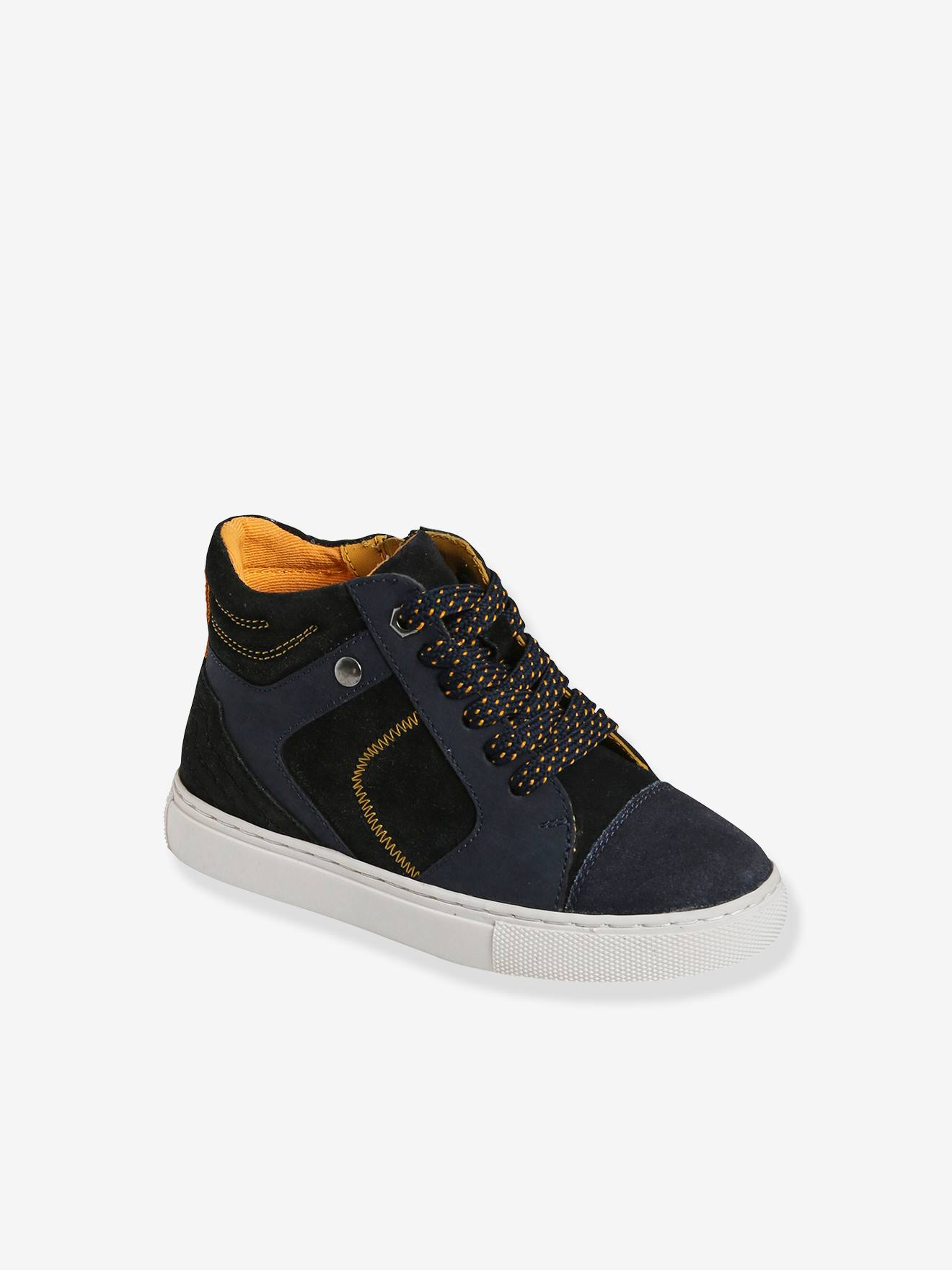 Vertbaudet Jungen High-Sneakers mit Reißverschluss - marine