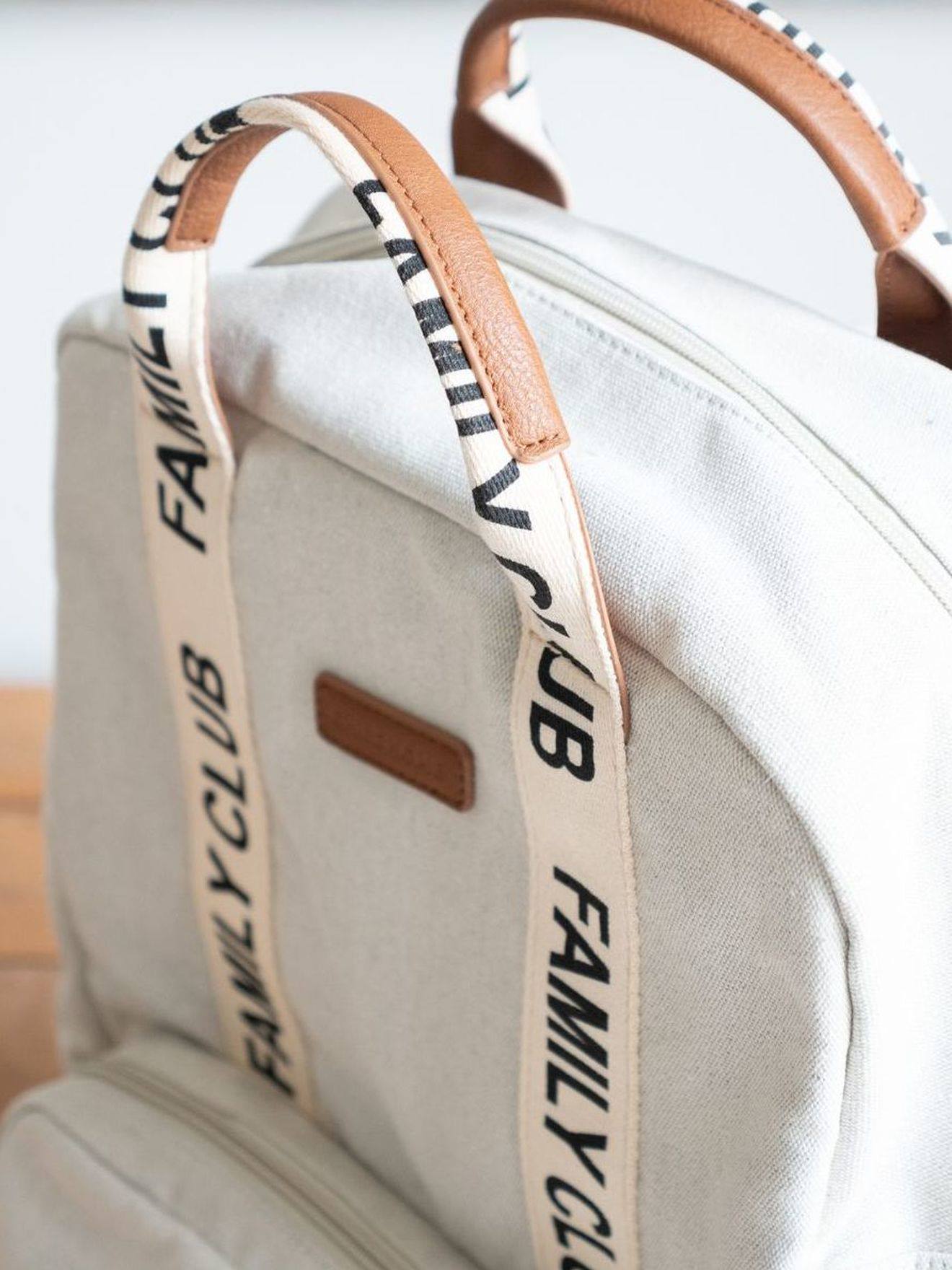 Childhome Eltern Wickelrucksack Family Club Signature CHILDHOME - wollweiß