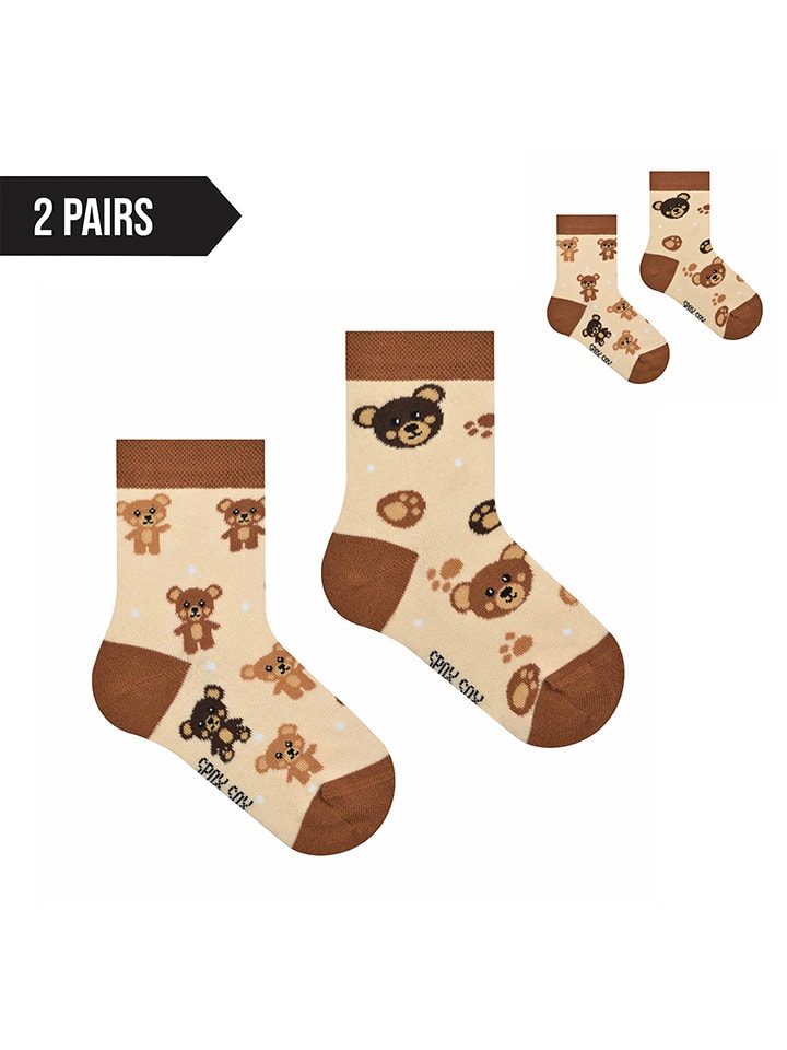 Spox Sox 2er-Set: Socken in Beige/ Hellbraun günstig kaufen
