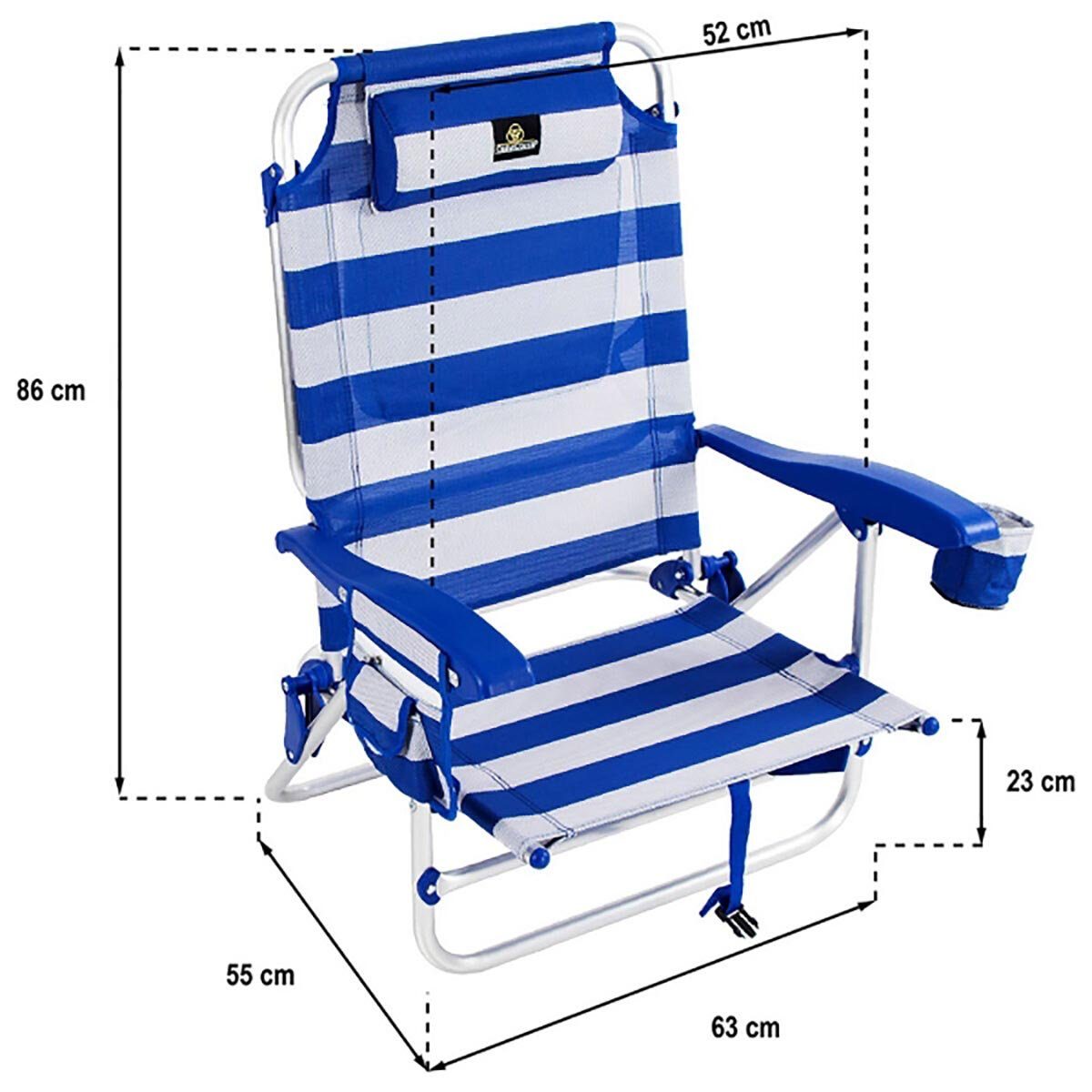 DOTMALL Stuhl Klappstuhl mit Cooler Textline Coral Summer