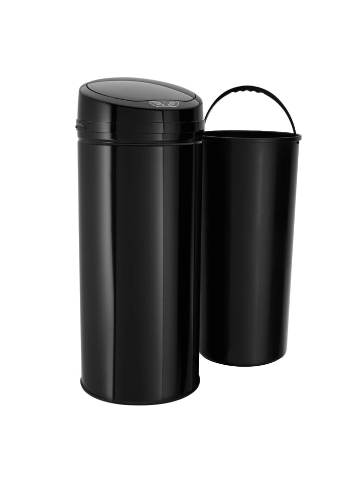 Echtwerk Edelstahl Abfalleimer mit Sensor 42 l in Schwarz günstig kaufen onesize