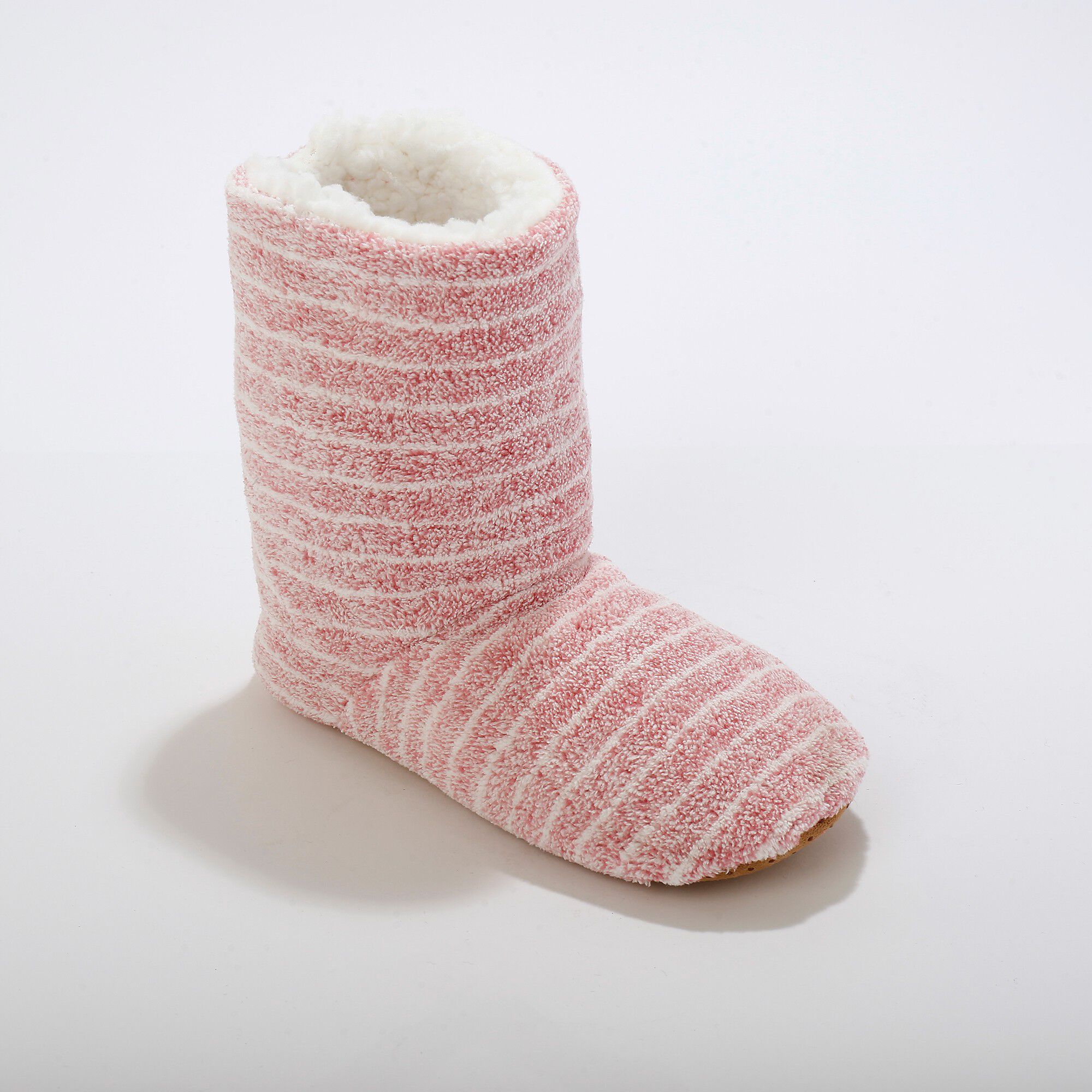 Chaussons bottillons souples fourrés en fausse fourrure
