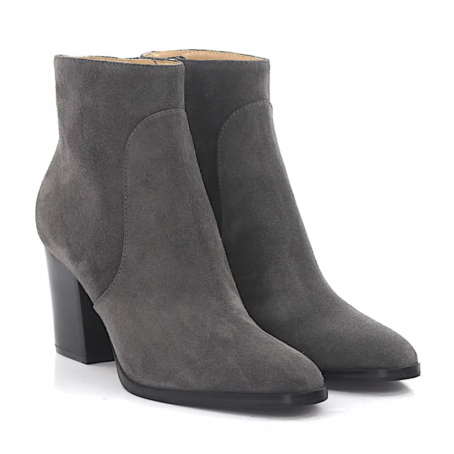 Sergio Rossi - Klassische Stiefeletten A78320 Veloursleder - grau