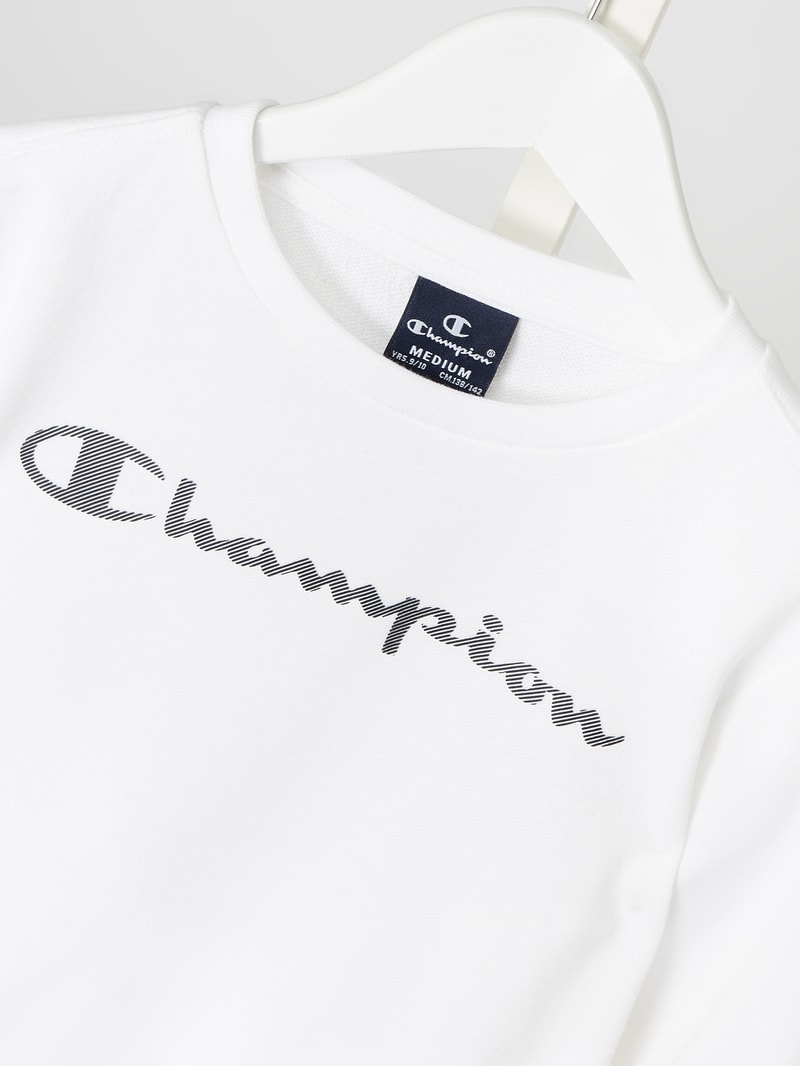 Sweatshirt aus Baumwollmischung in weiß