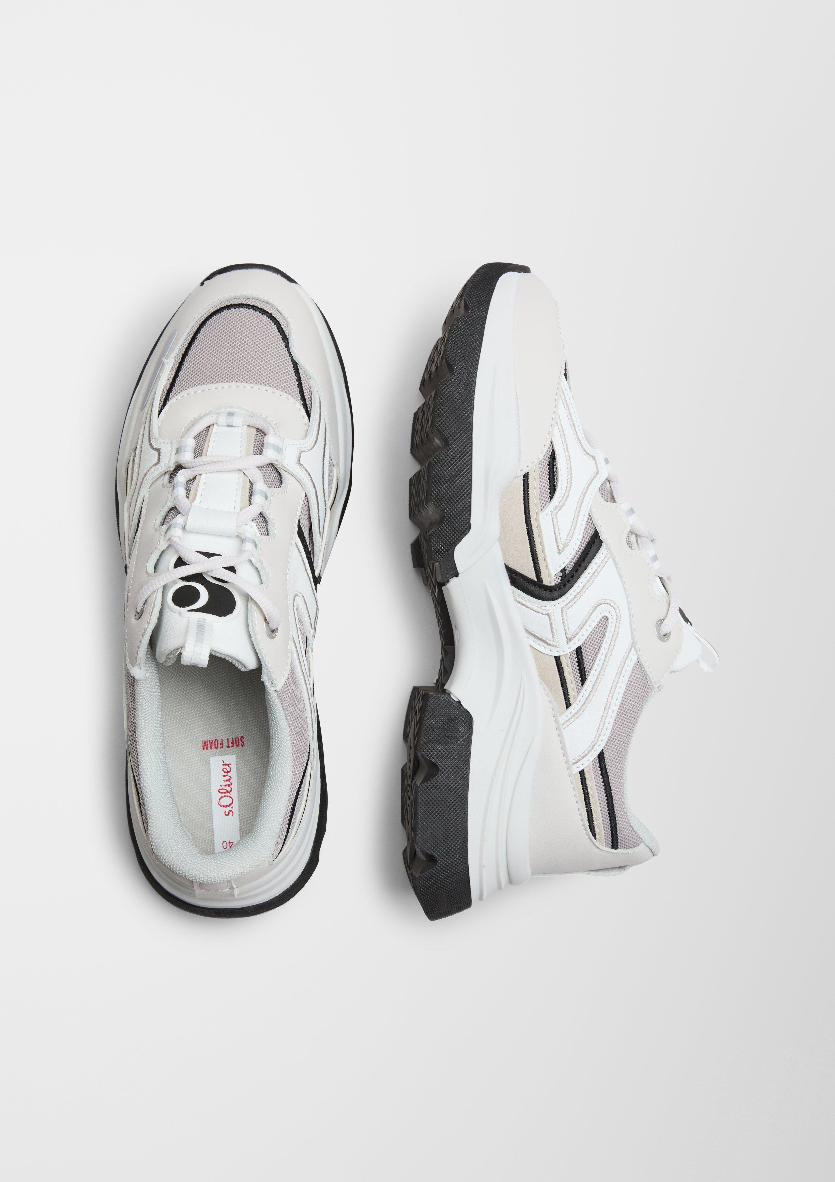 Chunky Sneaker im Materialmix  6006531-211
