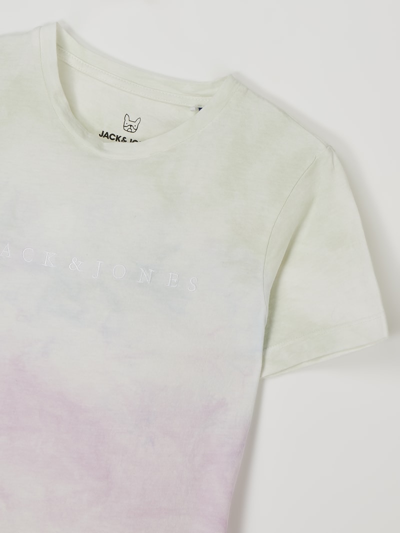 T-Shirt im Batik-Look in weiß