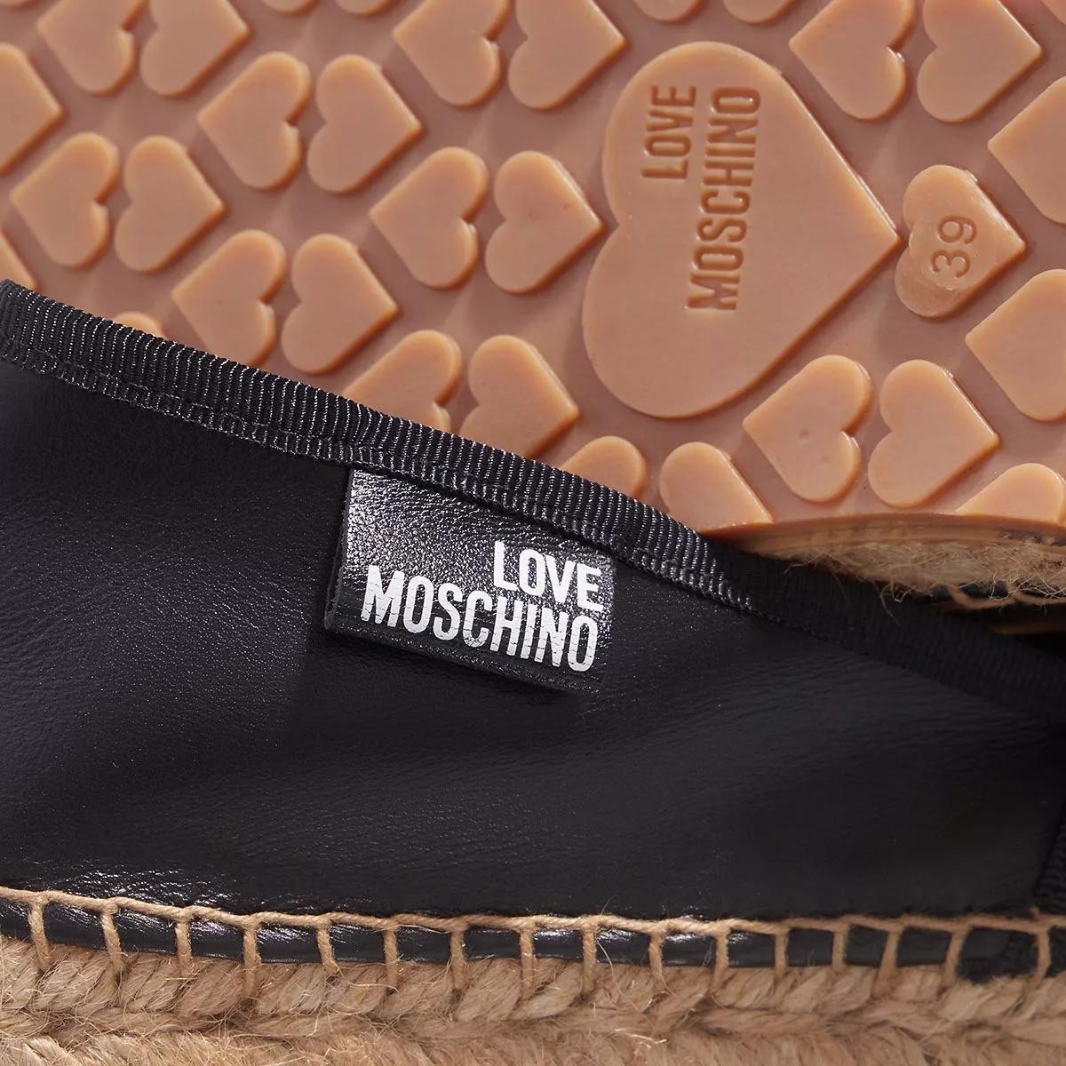 MOSCHINO Komfort Slipper schwarz Espadrille