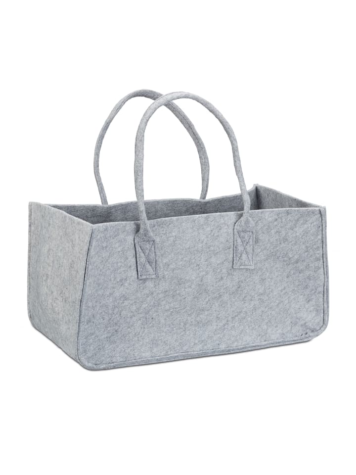 relaxdays Kaminholztasche in Grau günstig kaufen onesize