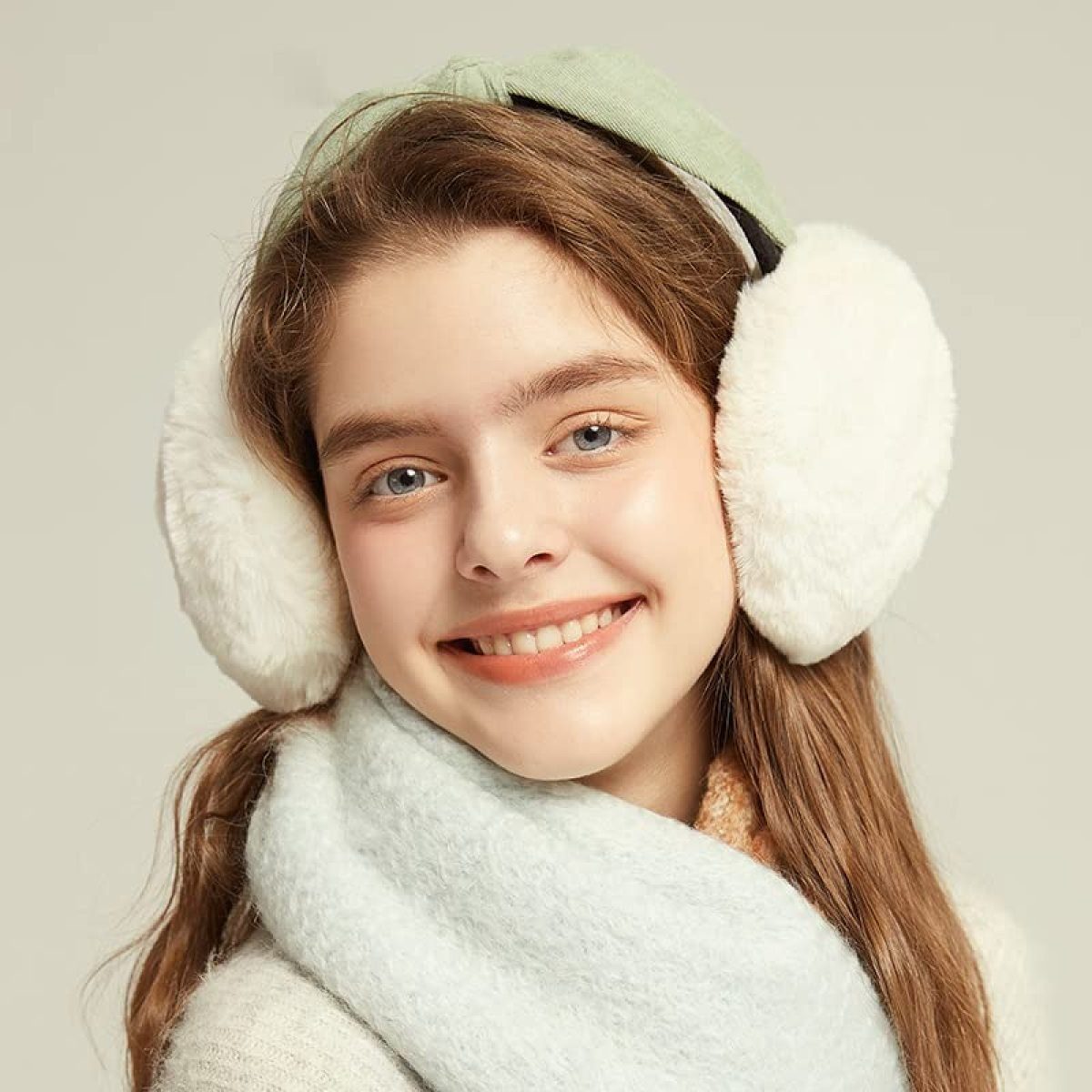 FeelGlad Ohrenwärmer Ohrenwärmer damen Winter Warmer Plüsch für Kaltes Wetter Freesize faltbar