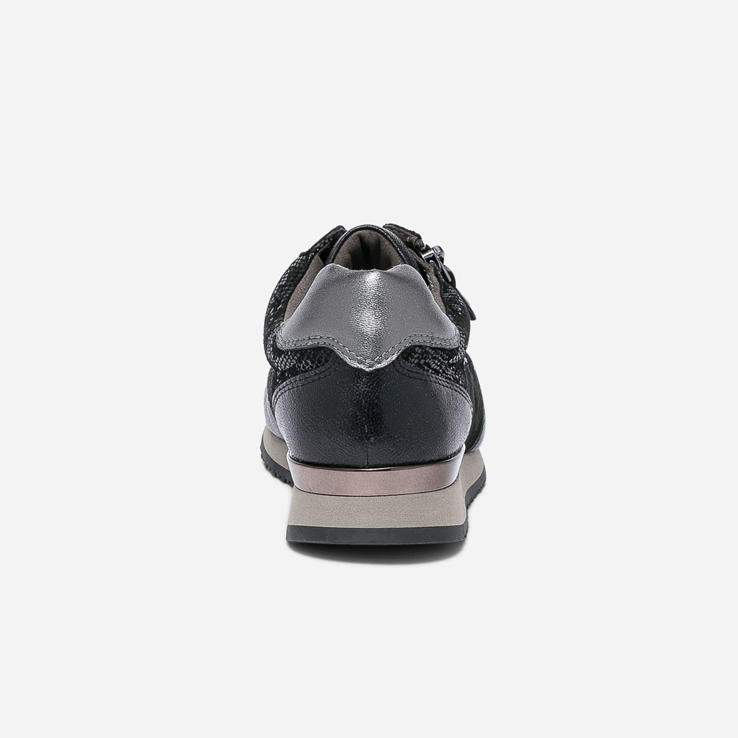 Tennis CAPRICE noire multi cuir
