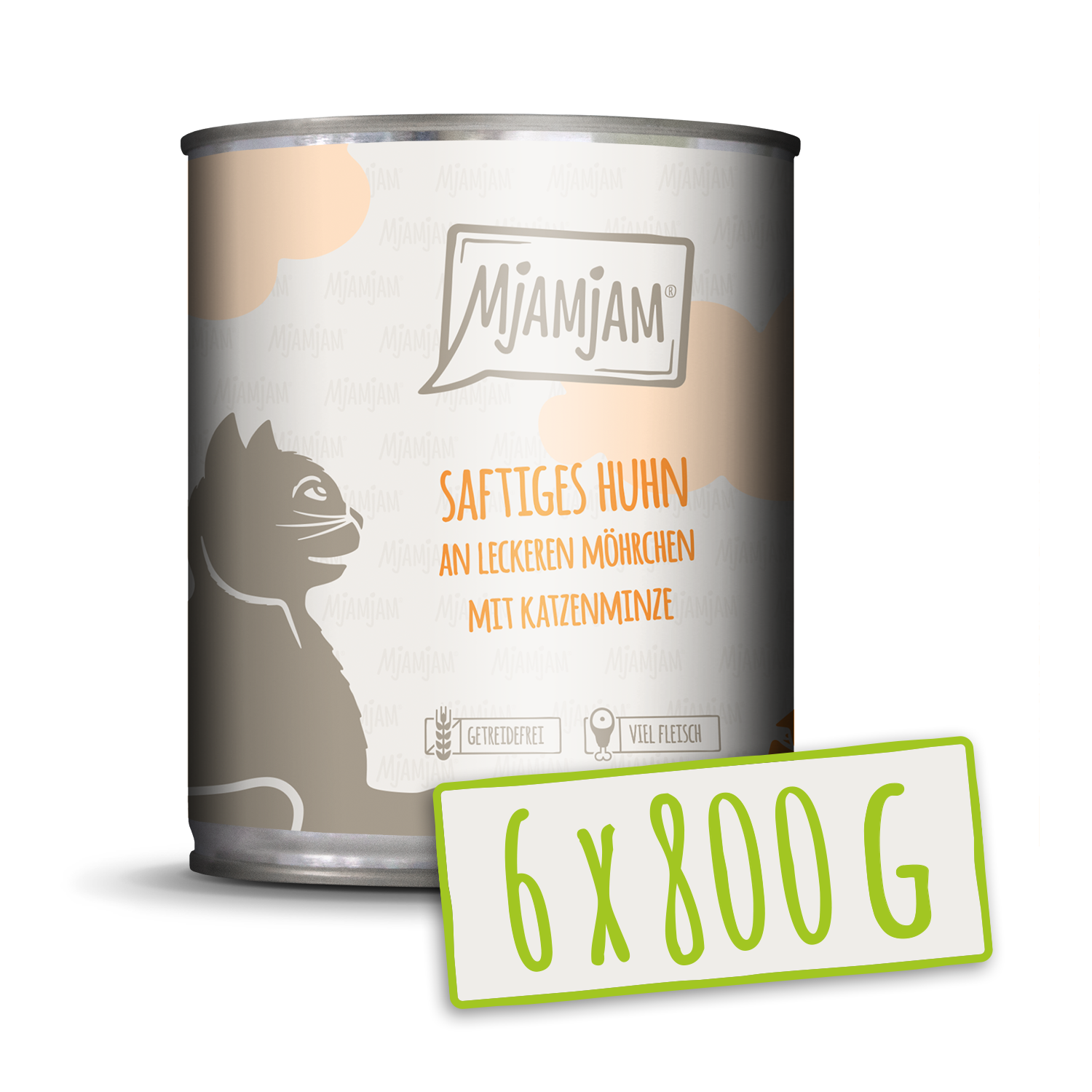 MjAMjAM Nassfutter MjAMjAM 6x800g Huhn an Möhrchen