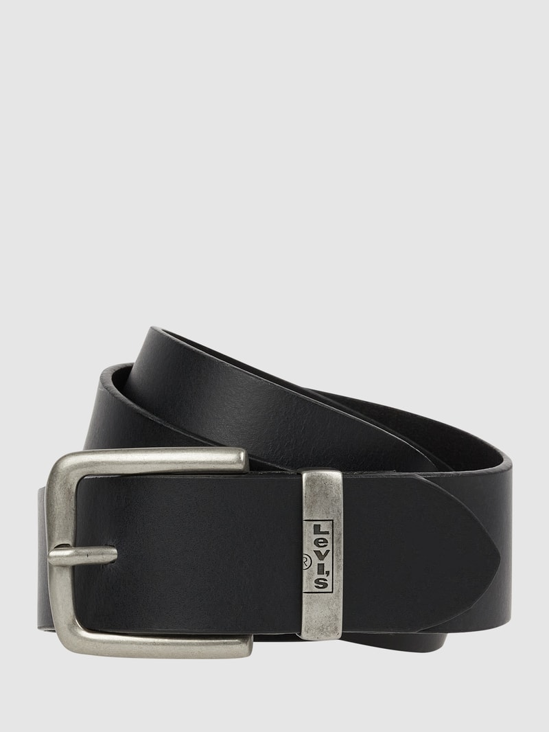 Wendegürtel aus Leder in schwarz