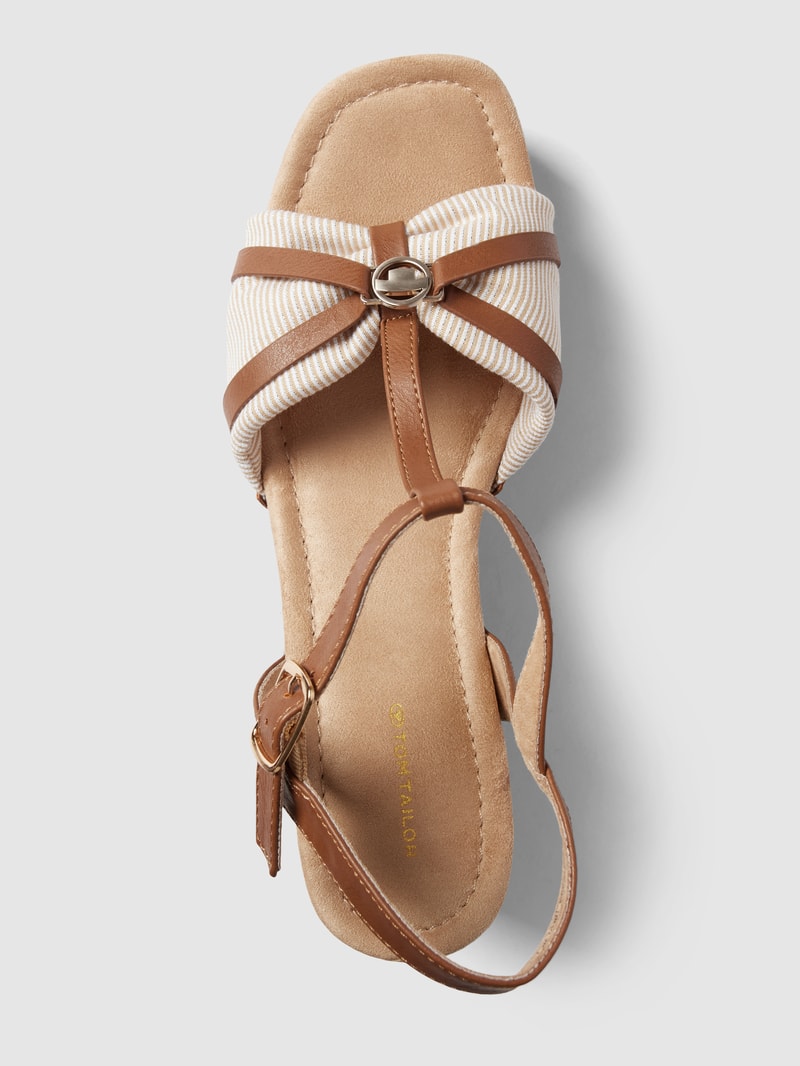 Sandaletten mit Label-detail Modell 'Clog' in beige