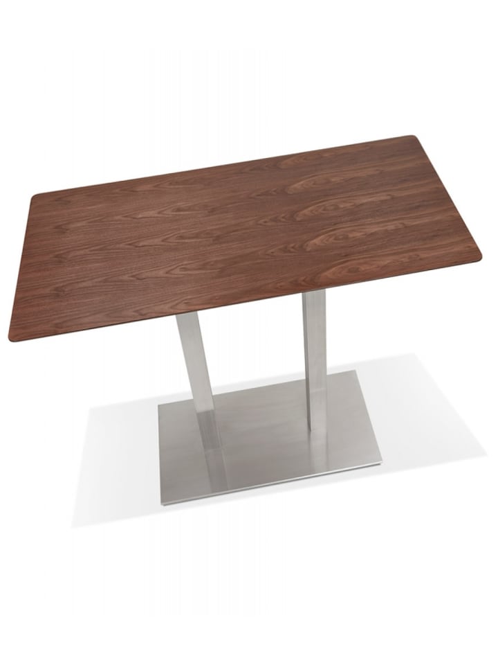 KADIMA DESIGN Stehtisch aus Holz und Metall mit Walnutt Optik | Elegant Modern in Braun günstig kaufen