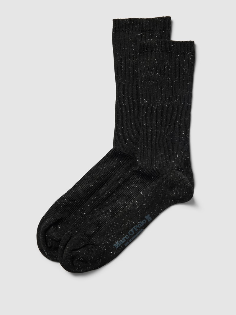 Socken mit Label-Detail Modell 'CLAUDINE' in schwarz