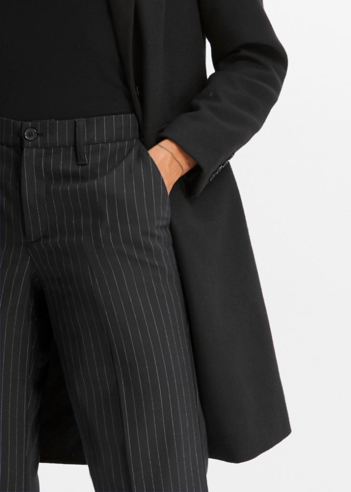 Nadelstreifen-Hose mit weitem Bein