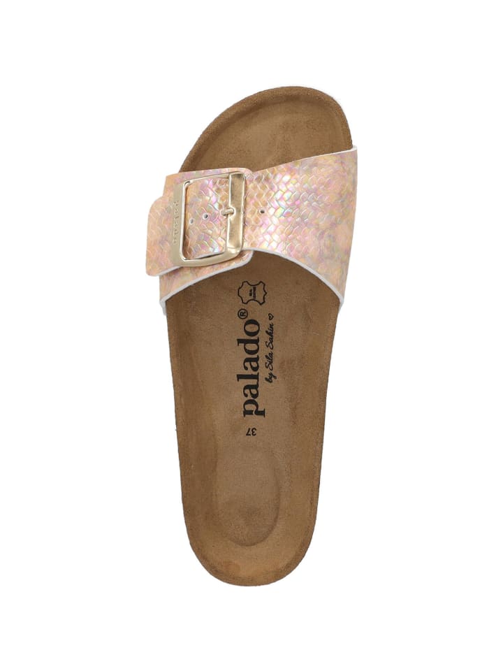 palado Pantoletten in beige struktur günstig kaufen