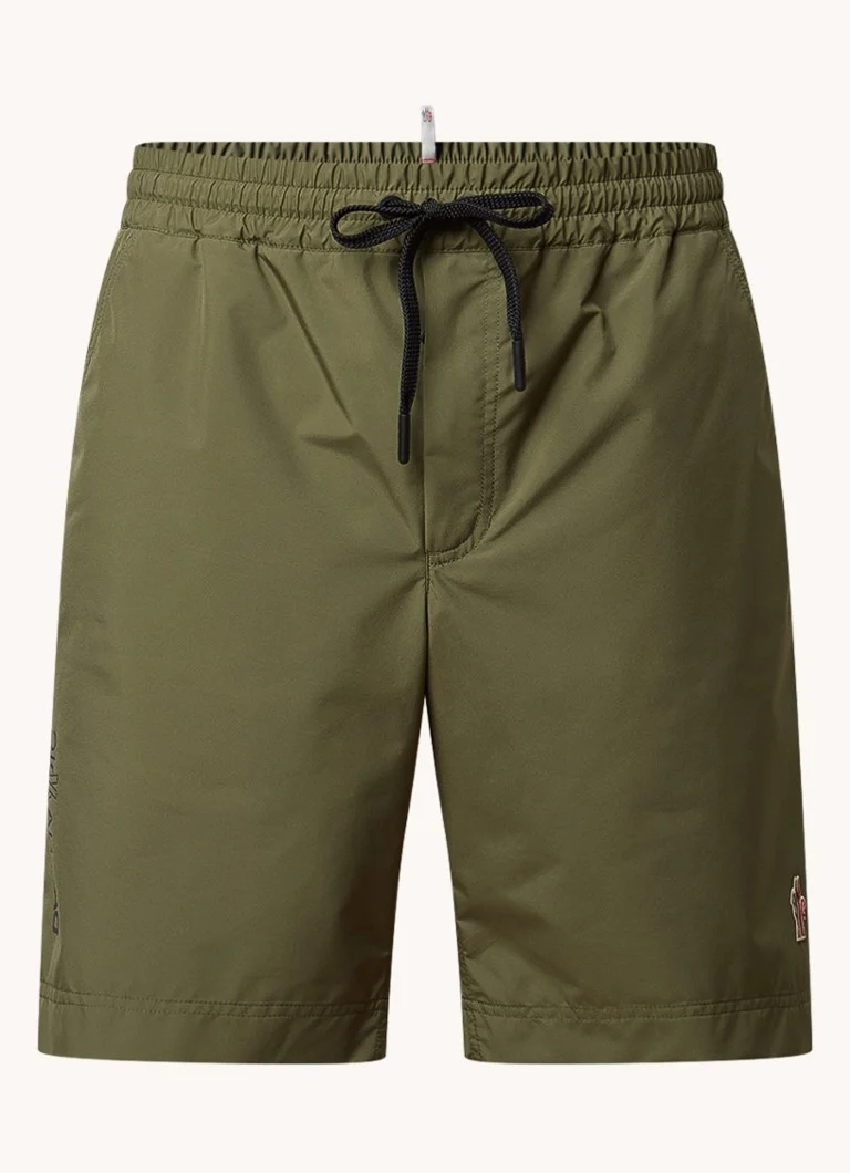Pantaloni scurți Moncler cu croială dreaptă, buzunare laterale și logo