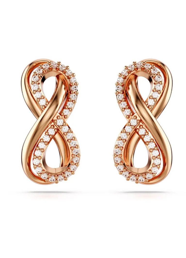 Swarovski Hyperbola gold-plated stud earrings