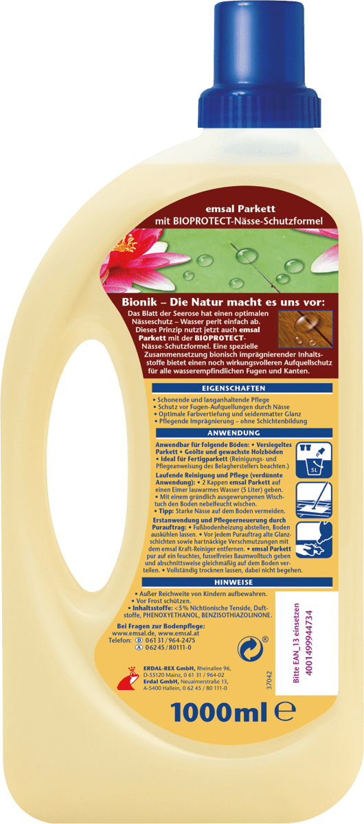 Bodenreiniger Parkett Bio Protect, 1 l