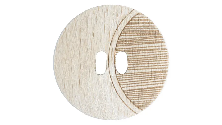 Dill 2-loch-Holzknopf rund Ø 28mm 2er Pack natur