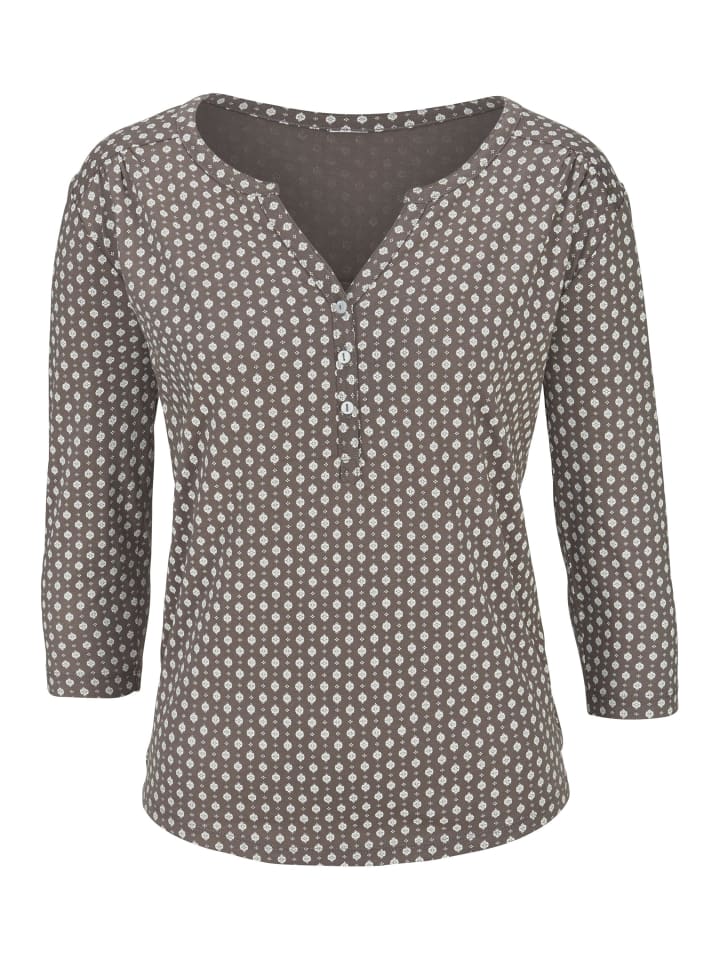 LASCANA Blusenshirt in taupe günstig kaufen