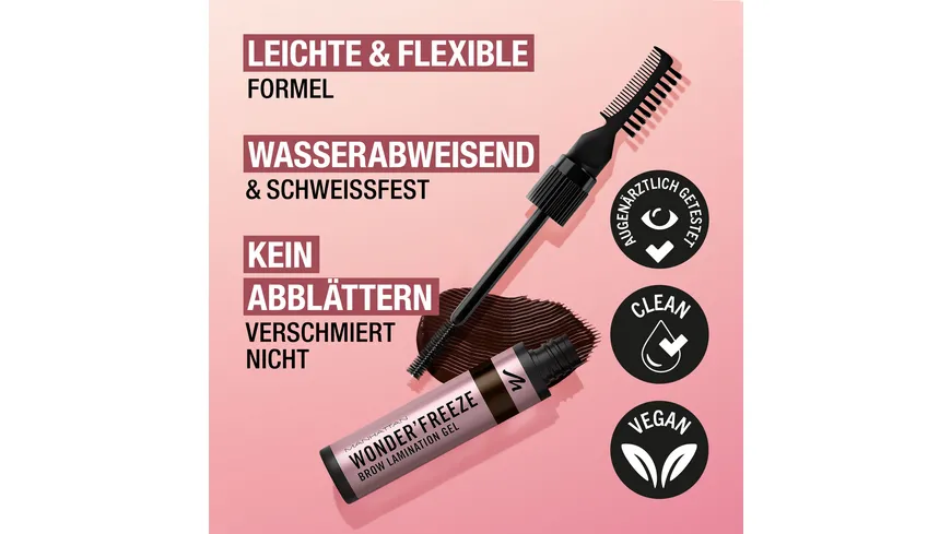 MANHATTAN COSMETICS Wonder'Freeze Brow Lamination Gel 003 - Medium Brown