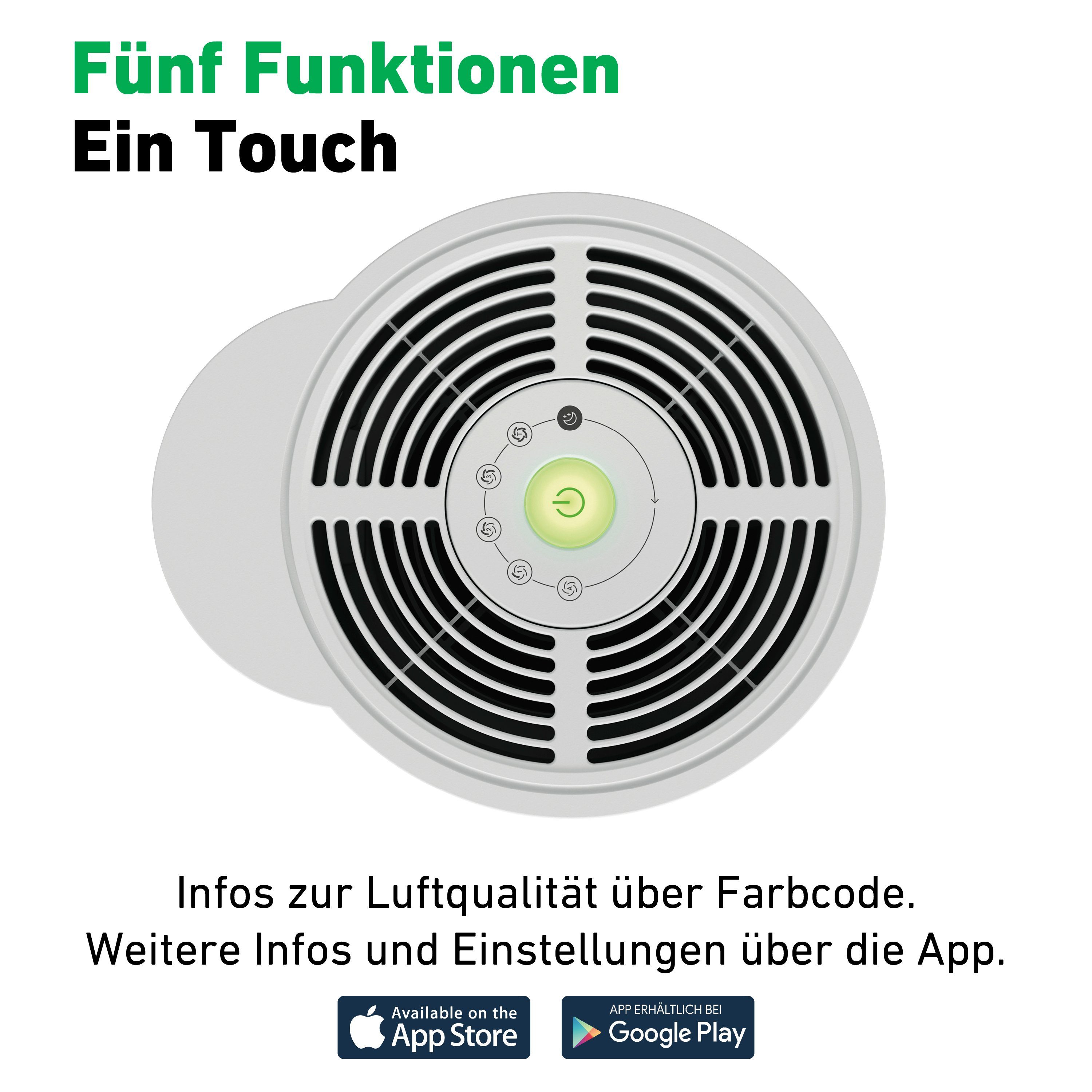 IDEAL Luftreiniger AP40 PRO, für 40 m² Räume, Made in Germany, HEPA-/Aktivkohlefilter, 99,99% Filterleistung