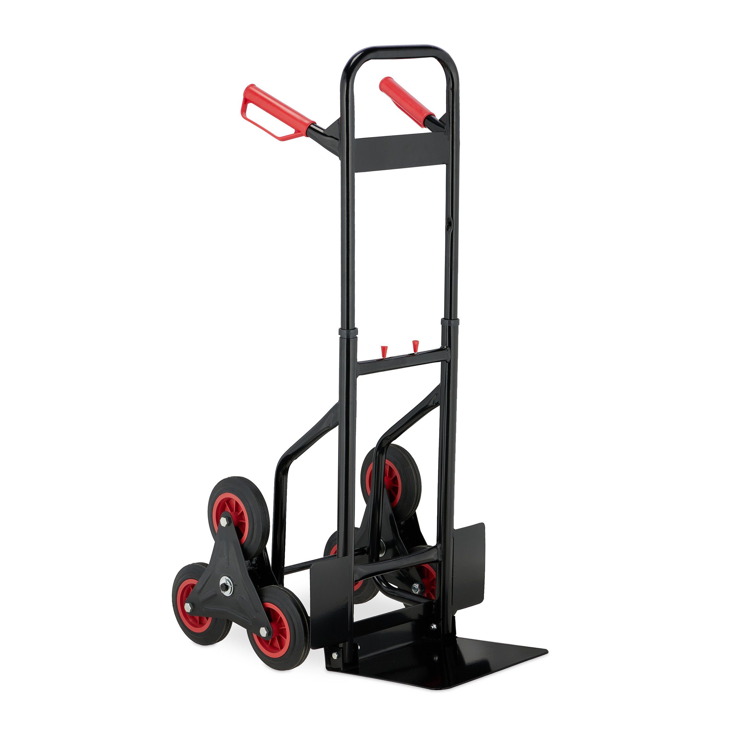relaxdays Treppensackkarre Sackkarre Treppensteiger schwarz