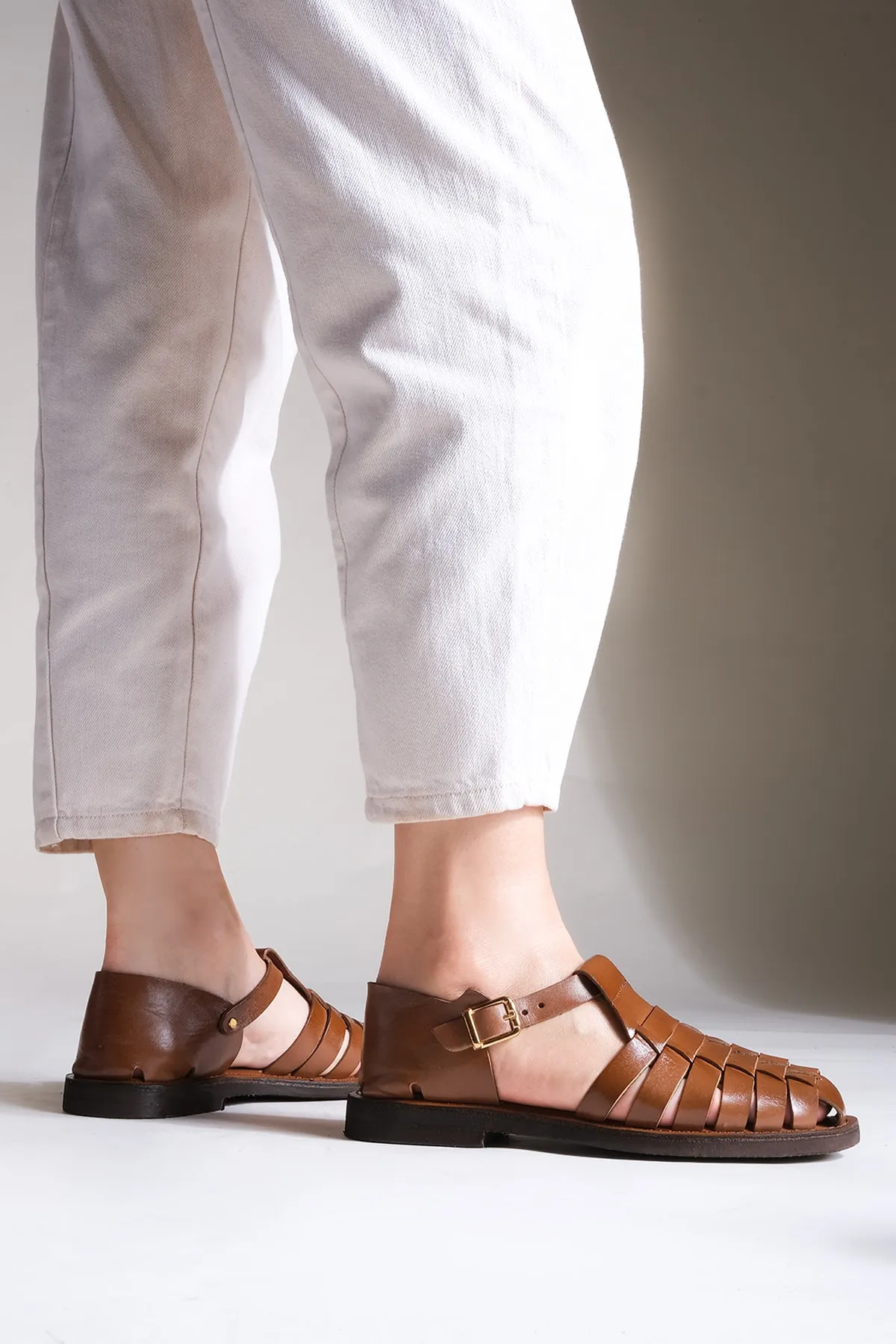 Marjin  Sandalette - Braun - Flacher Absatz