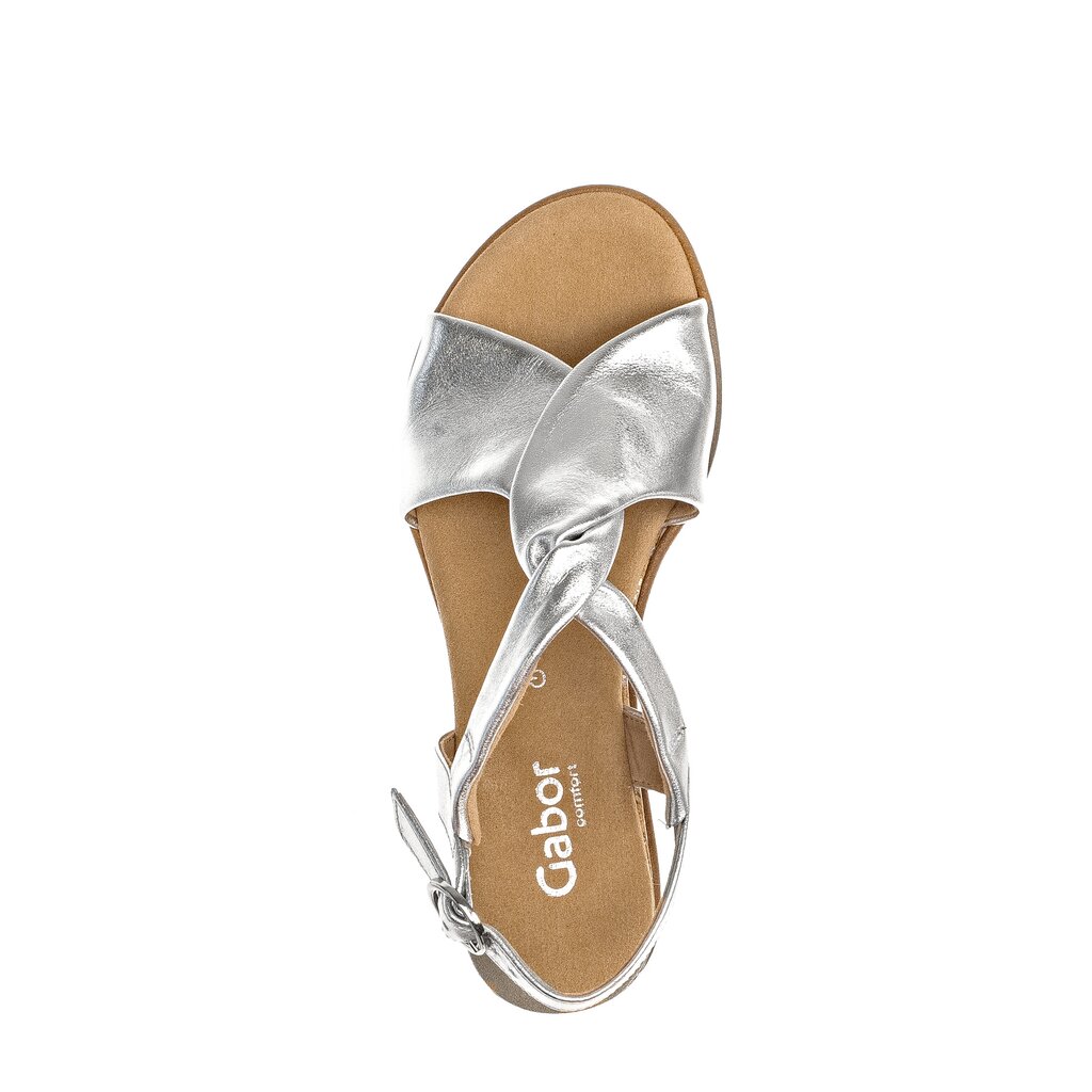Gabor comfort Keilsandalette silber