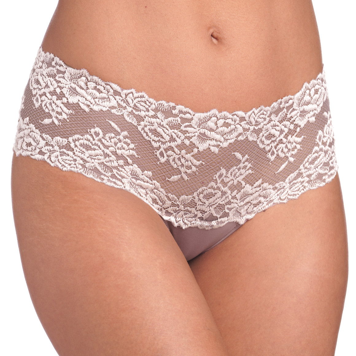 Damen String mit floraler Spitze