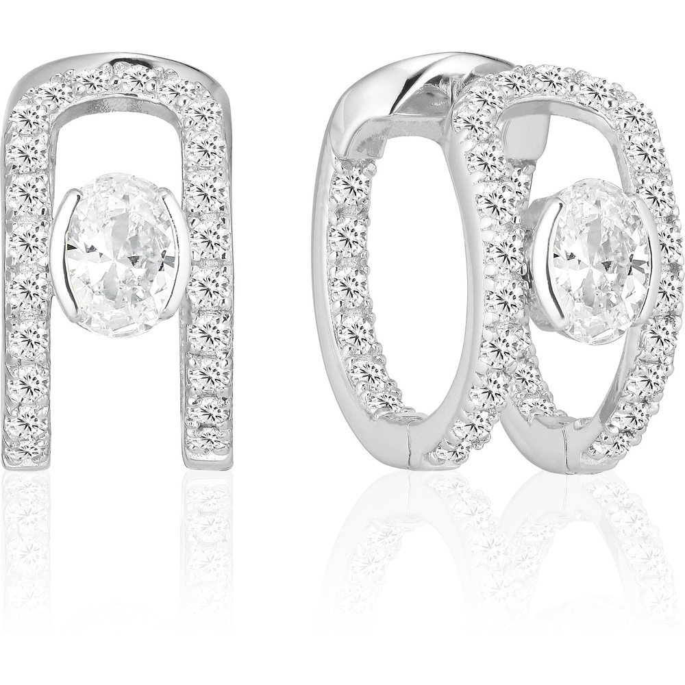 Sif Jakobs Jewellery Créoles 925 Argent Boucles d'oreilles