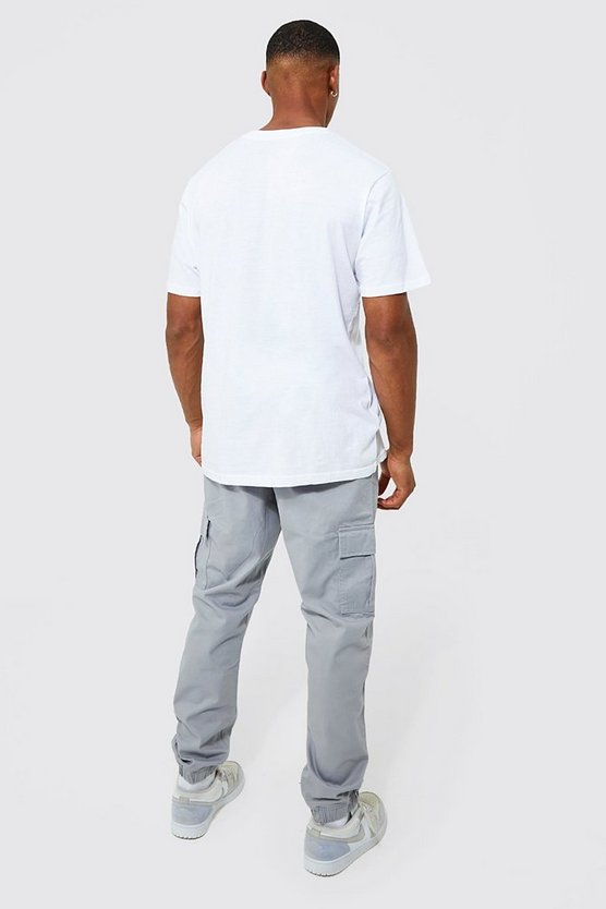 Slim-Fit Twill Cargo-Hose