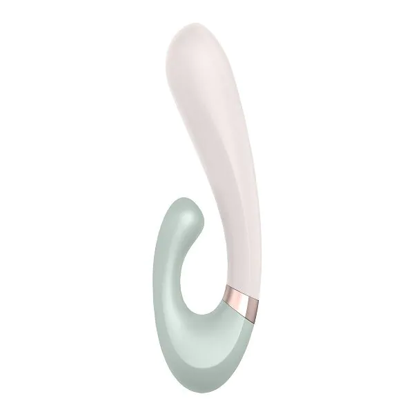 „Satisfyer Heat Wave Connect“ programėlė su mėtų spalvos intymios higienos masažuokliu