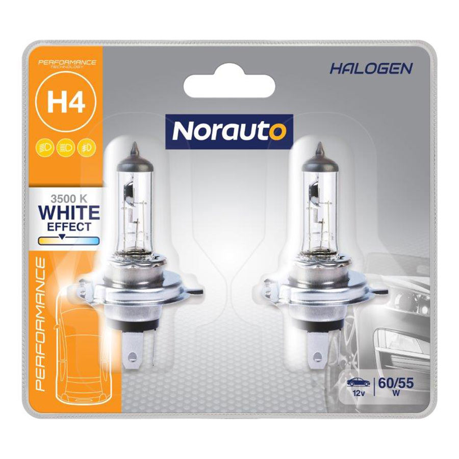 Norauto H4 White Effect Glühlampen, 2 Stück - ATU